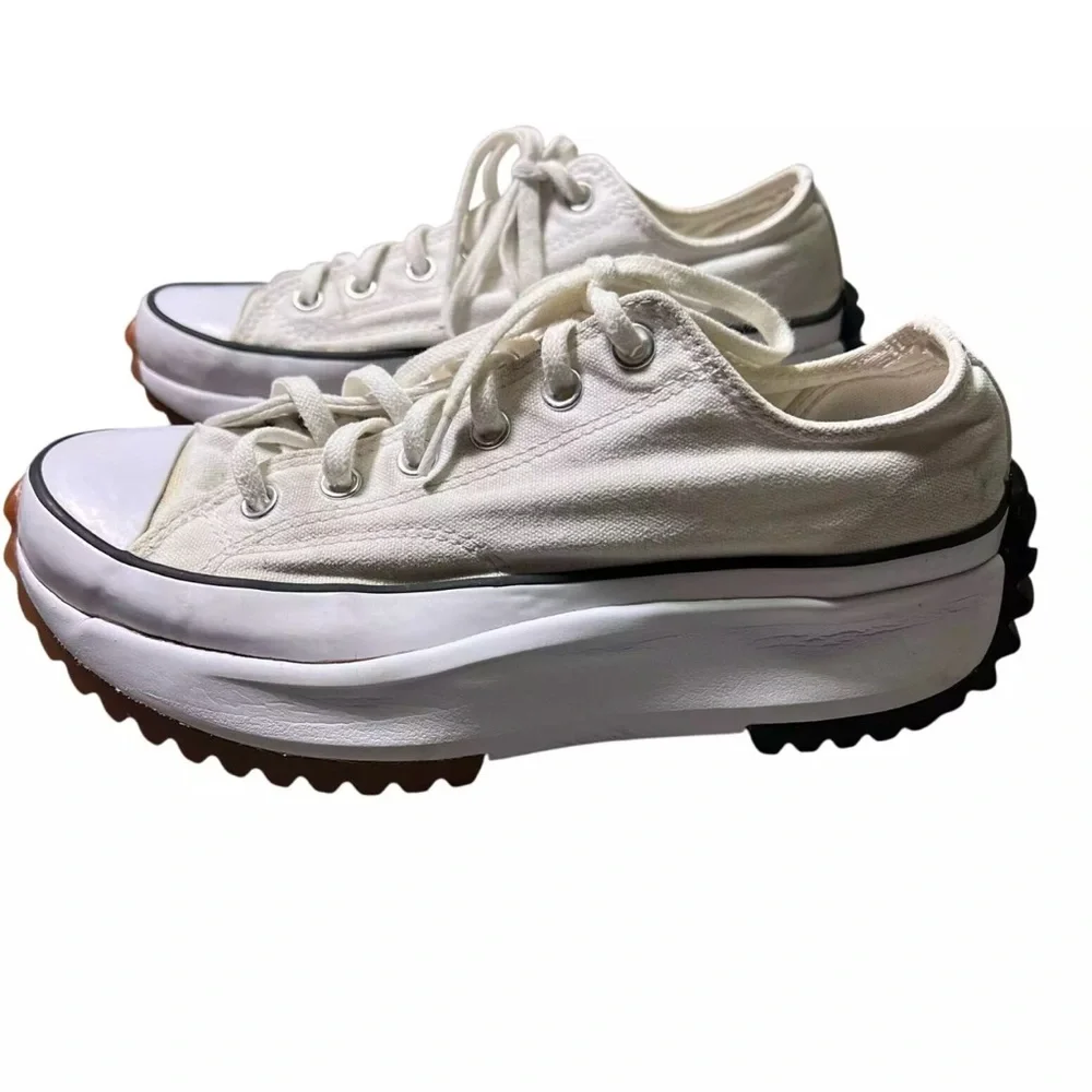 CONVERSE Chuck Taylor Canvas Run Star Hike Platform Low Top White Size W9.0 - Picture 3 of 9